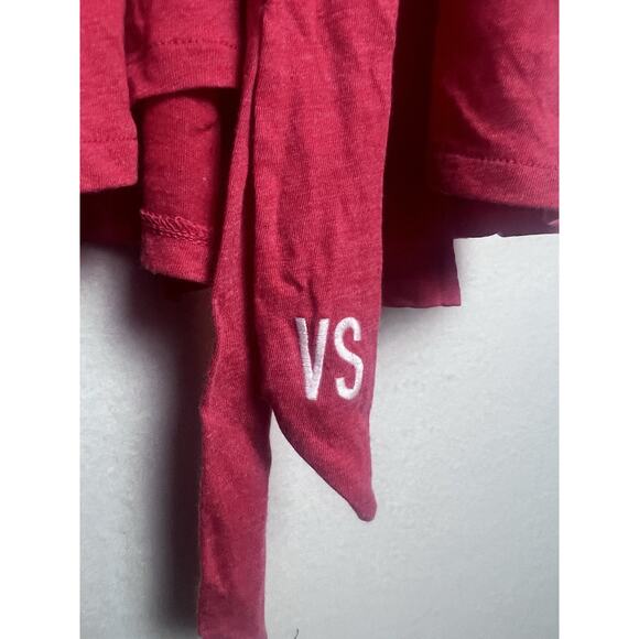 Victoria's Secret Lightweight Long Sleeve Short Red Robe Size Medium Pockets - Picture 6 of 10